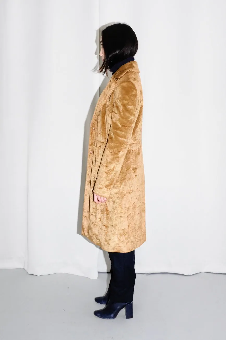 0575_MARGOT TENENBAUM STYLE TEDDY CAMEL COAT