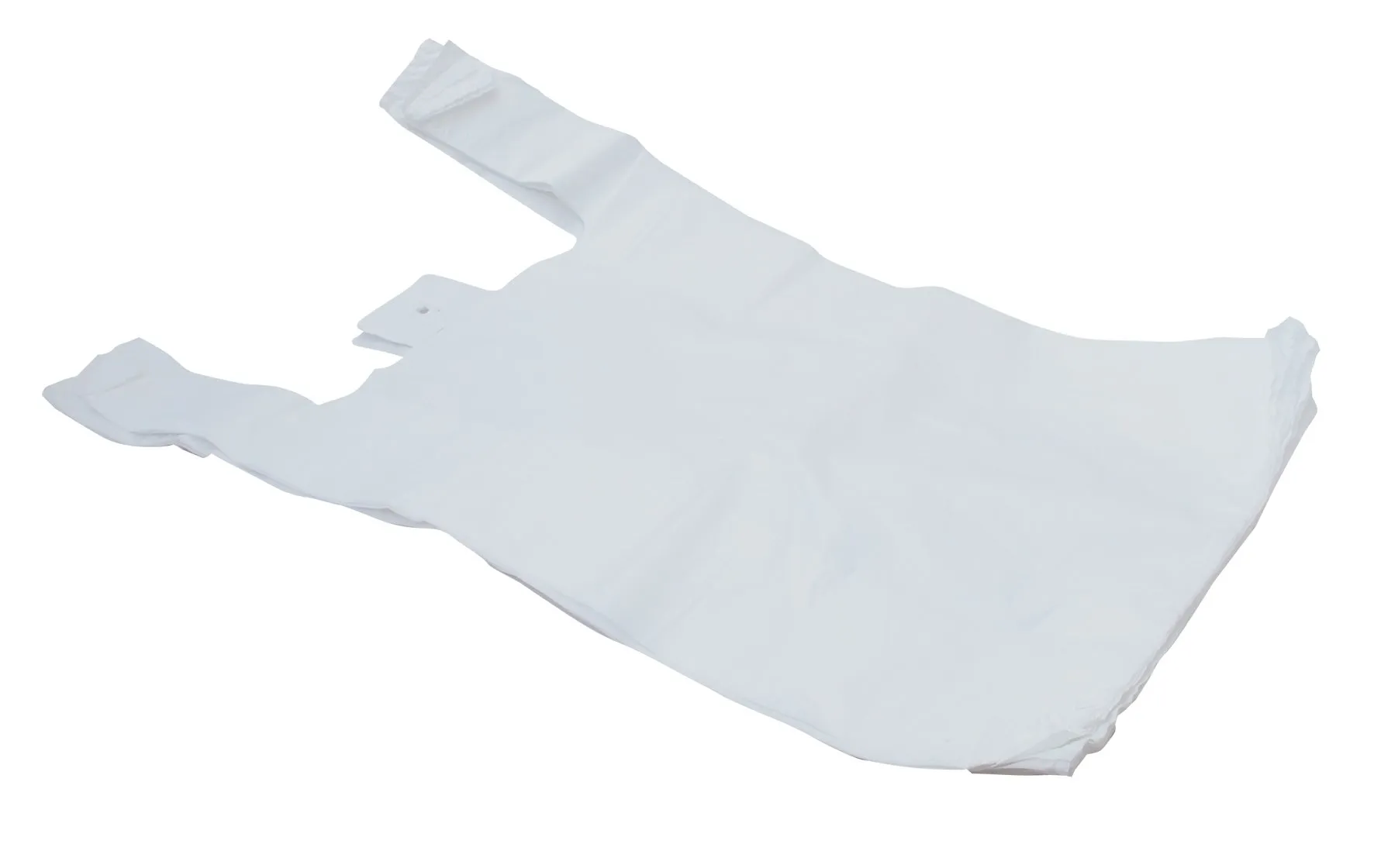 11 x 17 x 21 15mu White Vest Plastic Carrier Bags (Daffodil)