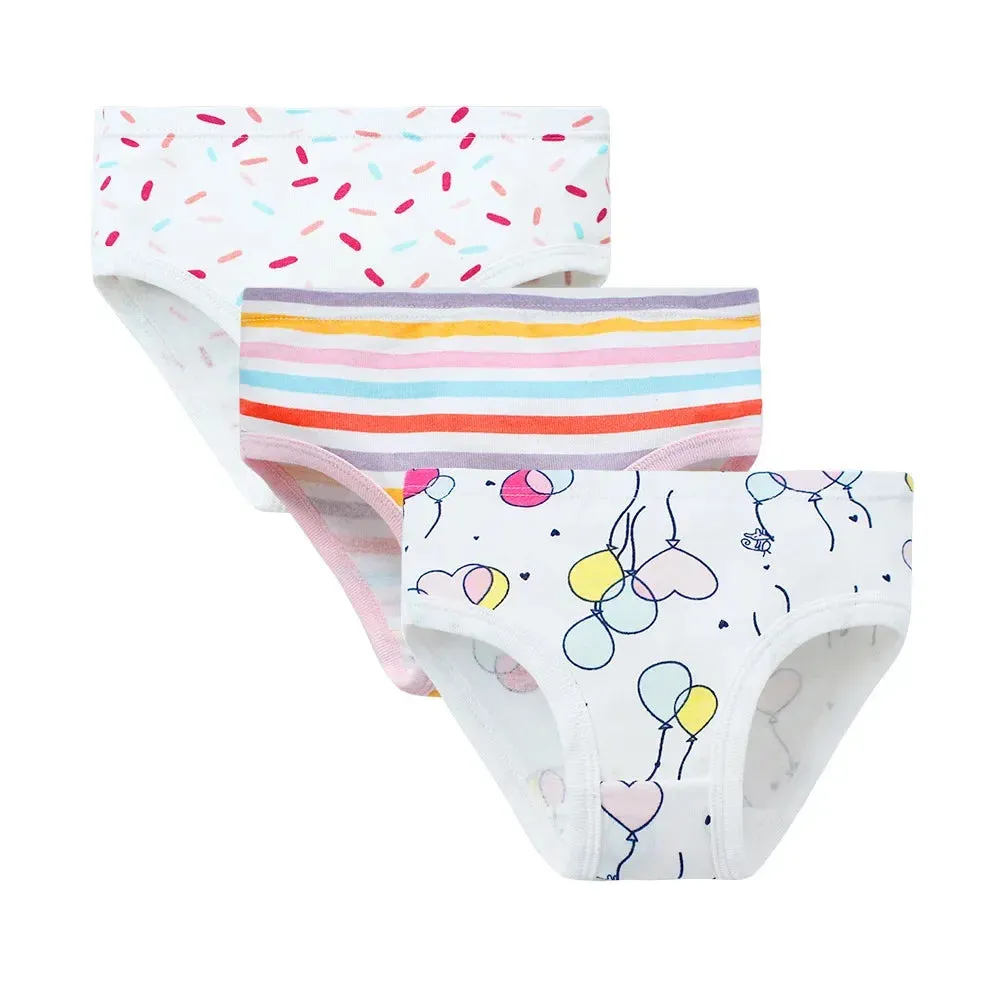 2-7 Years Girls Panties 3pcs Per Pack Cotton Student Kids Underwear Teen Panties Young Puberty Girls Underpant