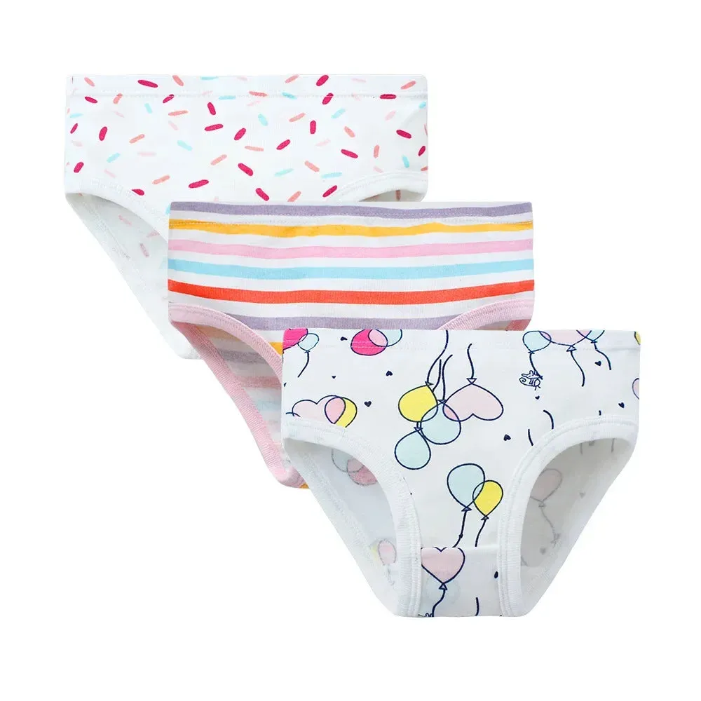 2-7 Years Girls Panties 3pcs Per Pack Cotton Student Kids Underwear Teen Panties Young Puberty Girls Underpant