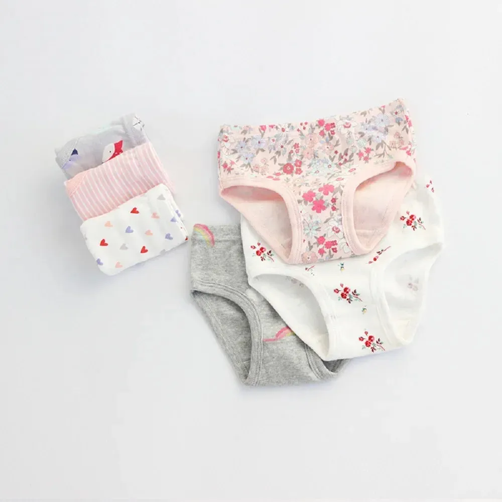 2-7 Years Girls Panties 3pcs Per Pack Cotton Student Kids Underwear Teen Panties Young Puberty Girls Underpant