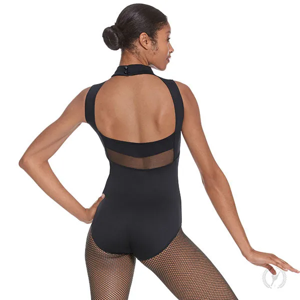 41596 Silhouette Mesh Mock Neck Leotard