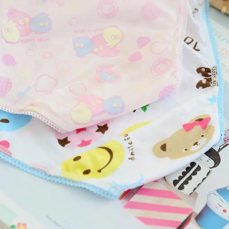 6PCS/Lot Kids Underwear Baby Girls Panties Cotton Floral Print Toddlers Shorts Briefs Cute Kid Panties Children's Underpants