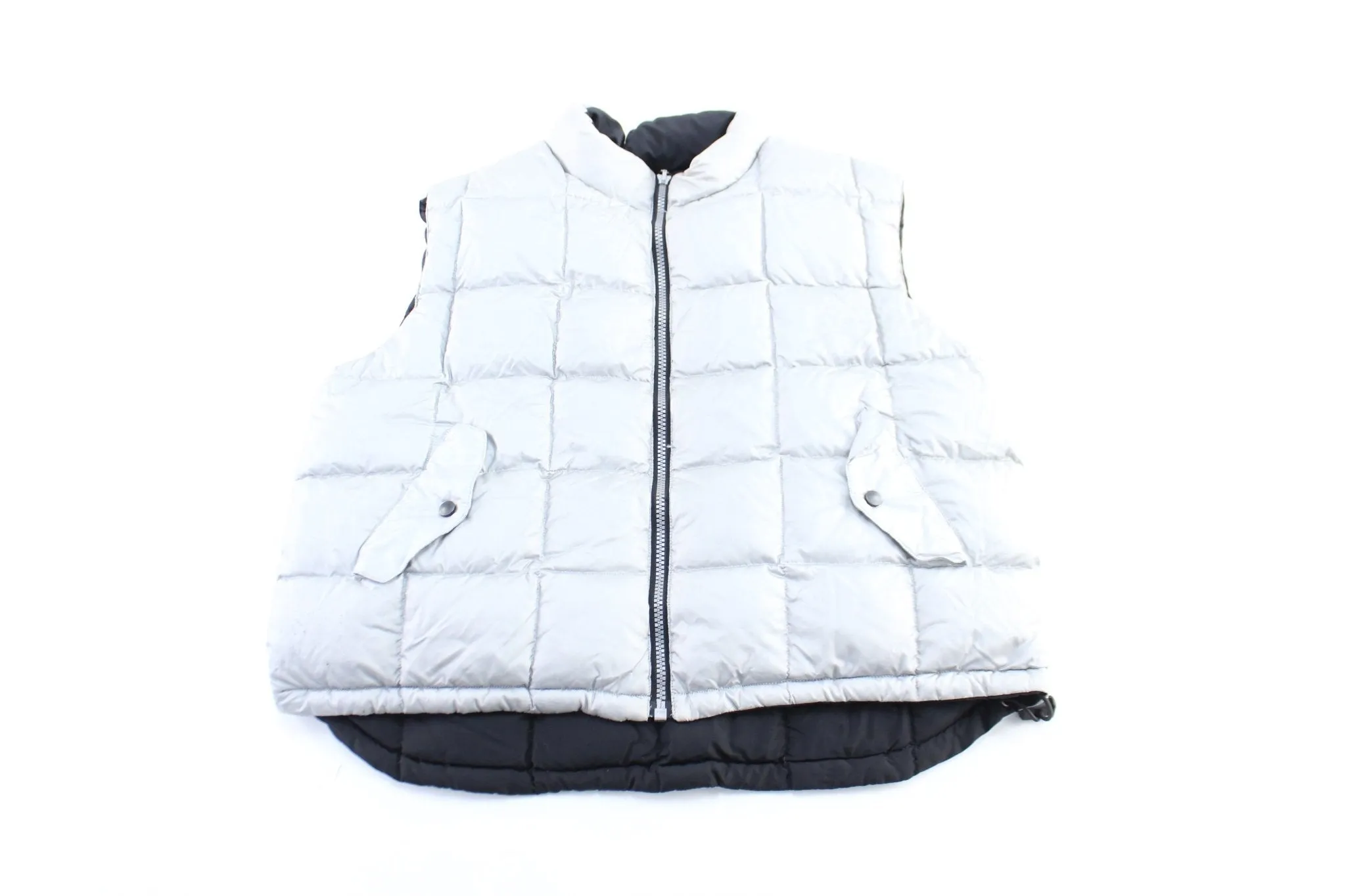 90’s Gap Black & Silver Reversible Puffer Vest