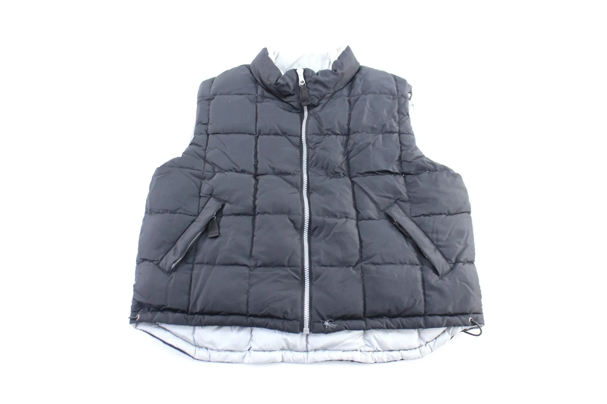 90’s Gap Black & Silver Reversible Puffer Vest