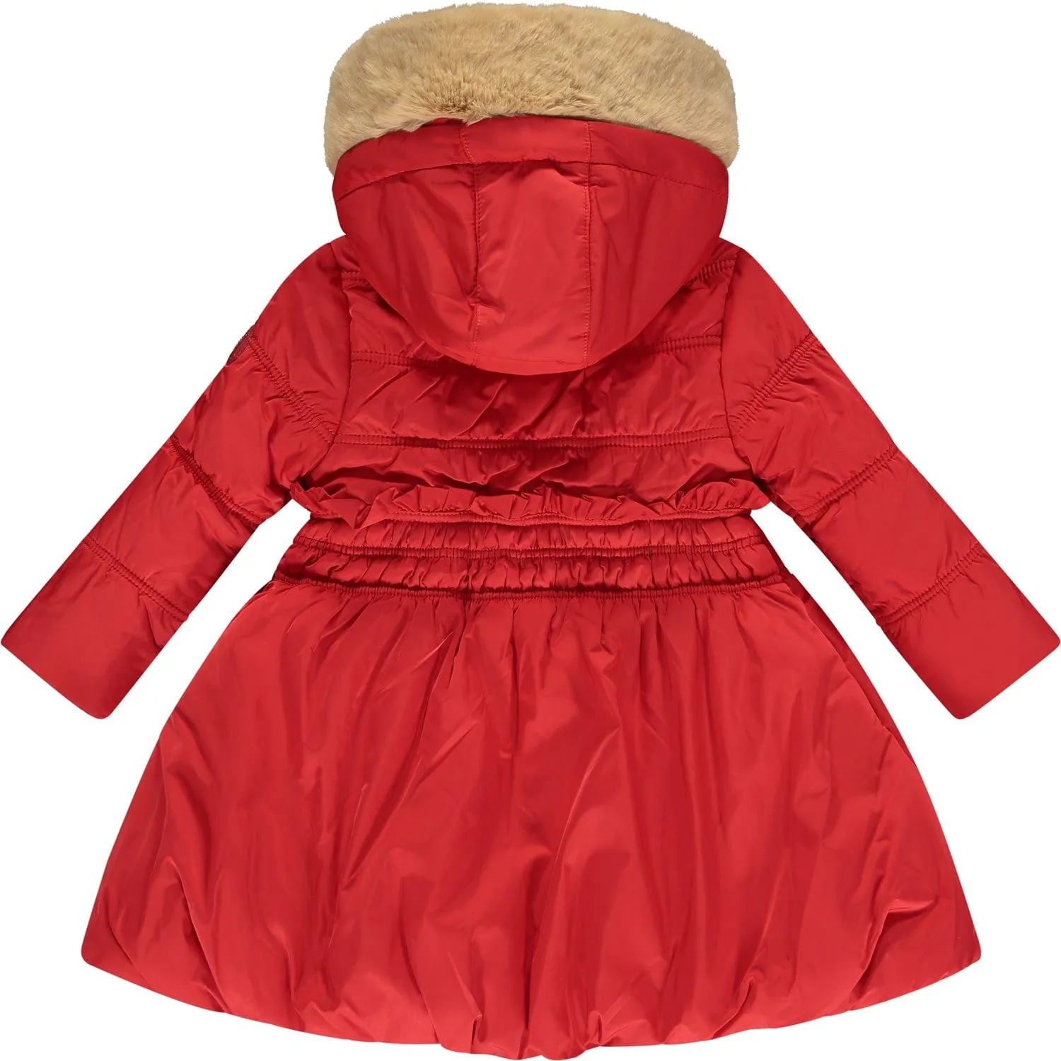 A DEE - Maisy Faux Fur Hooded Jacket - Red