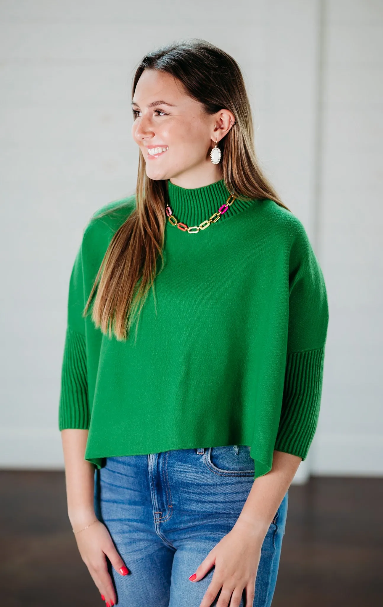 Aja Mighty Green Sweater