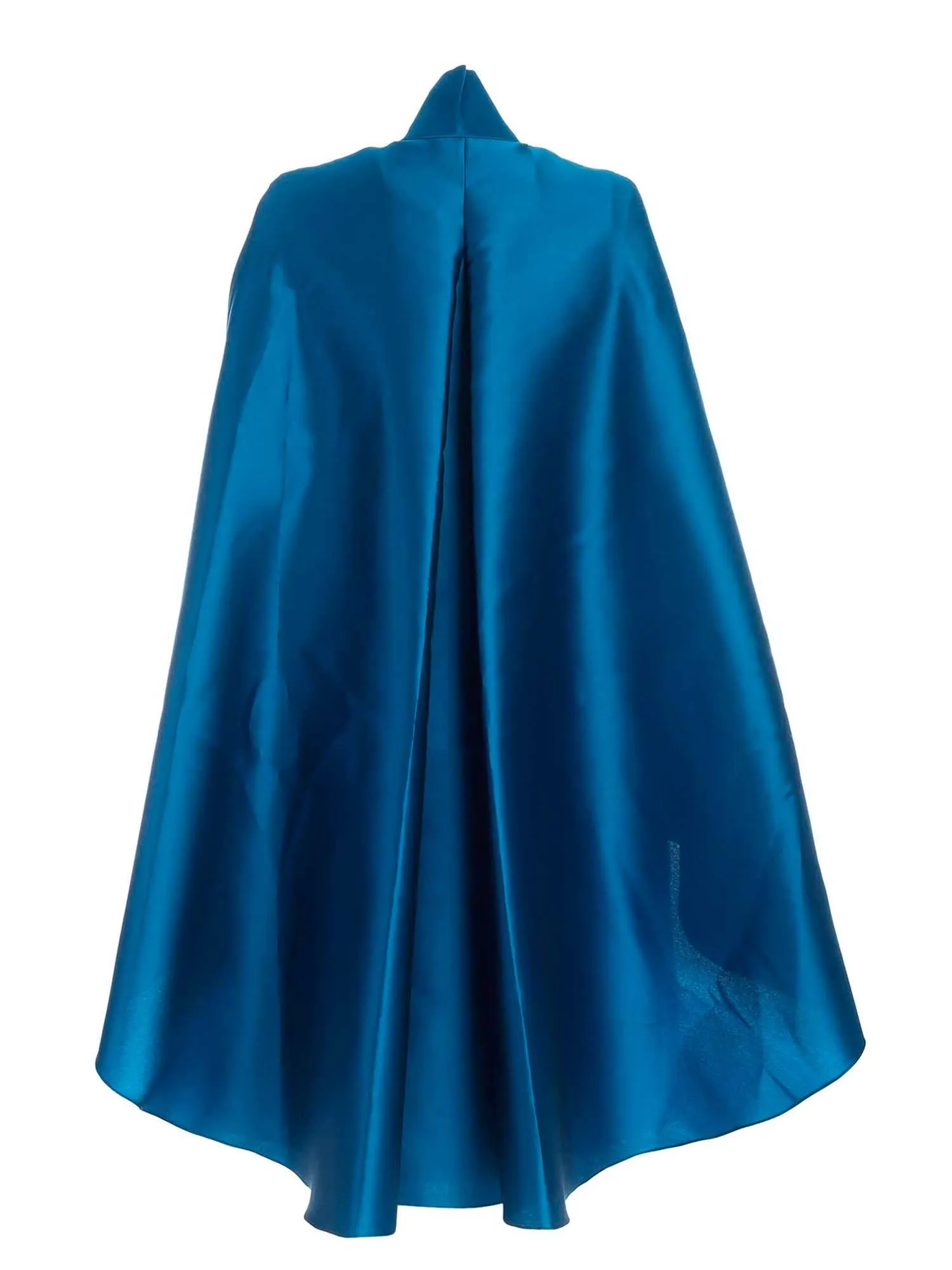 Alberta Ferretti Pleated Satin Overcoat