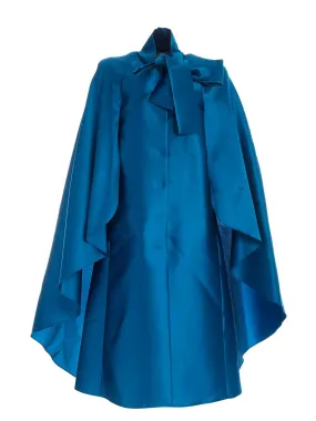 Alberta Ferretti Pleated Satin Overcoat