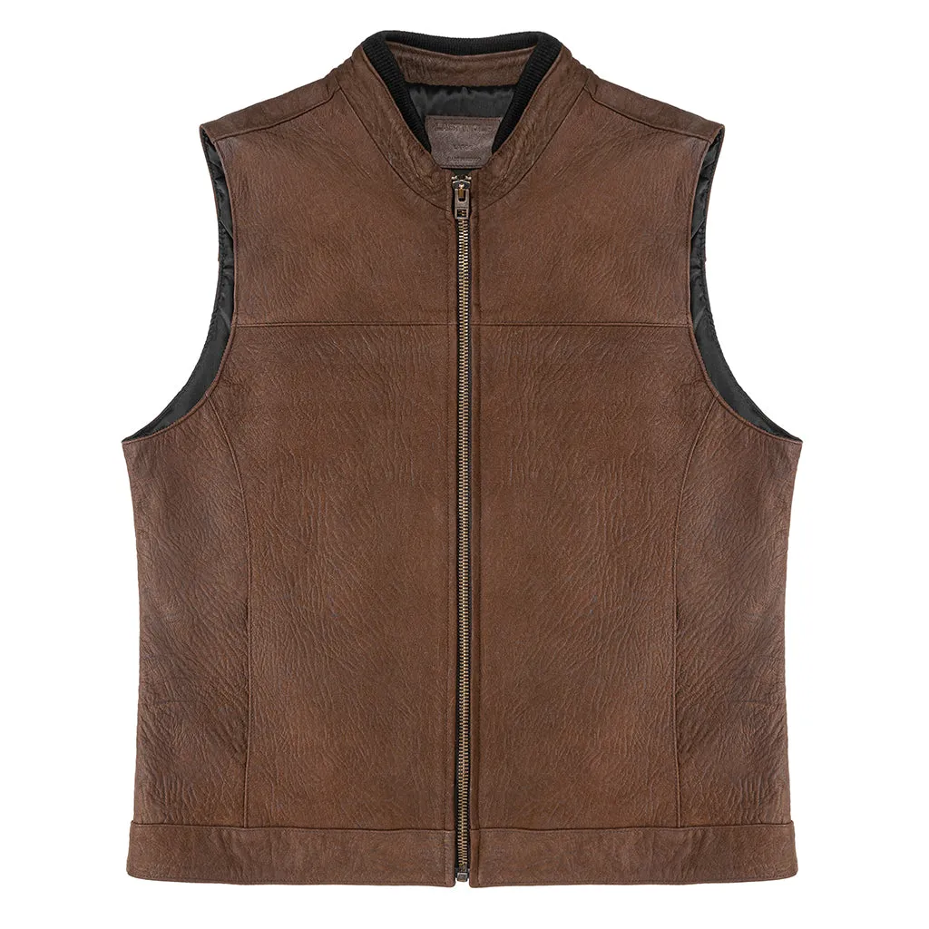 APALACHE LEATHER VEST - AGED BROWN