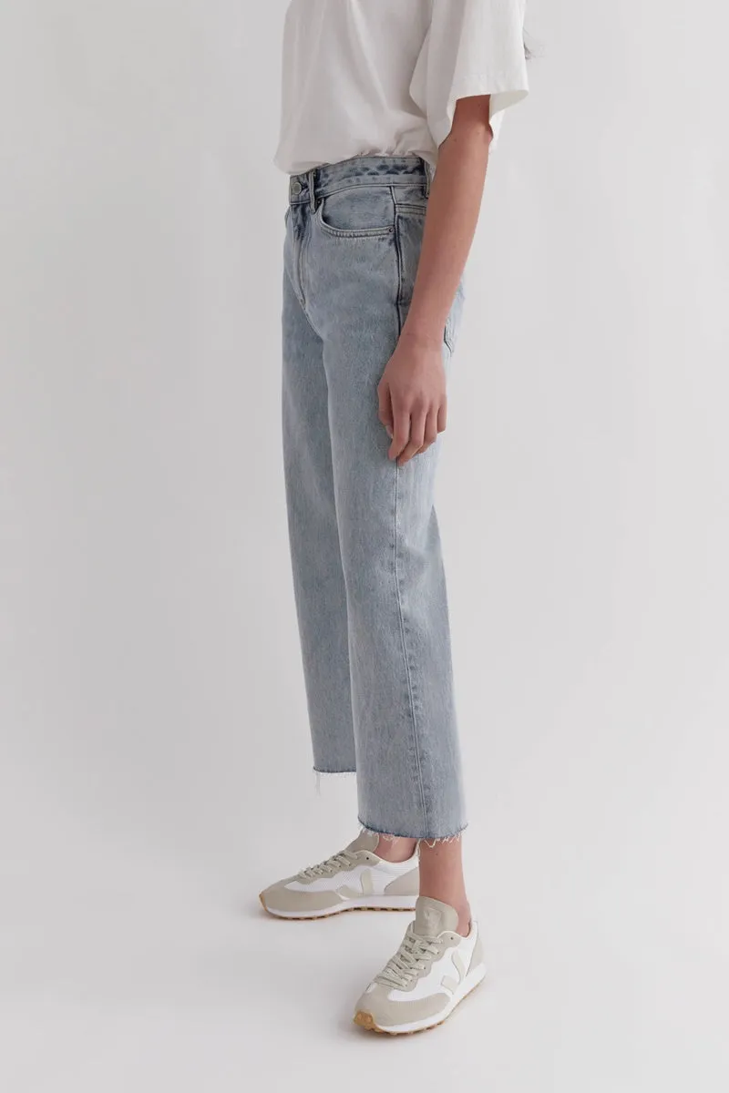 Assembly Label - High Waist Cropped Jean - Super Light Indigo