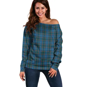 Bain Tartan Off Shoulder Women Sweater