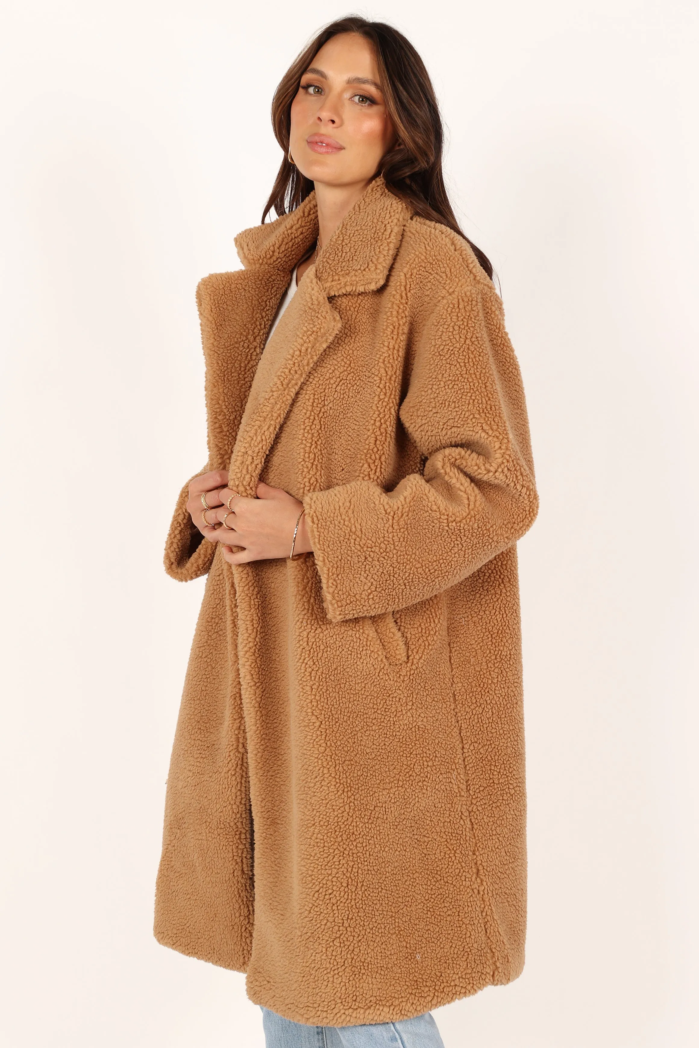 Beatrice Faux Fur Coat - Camel