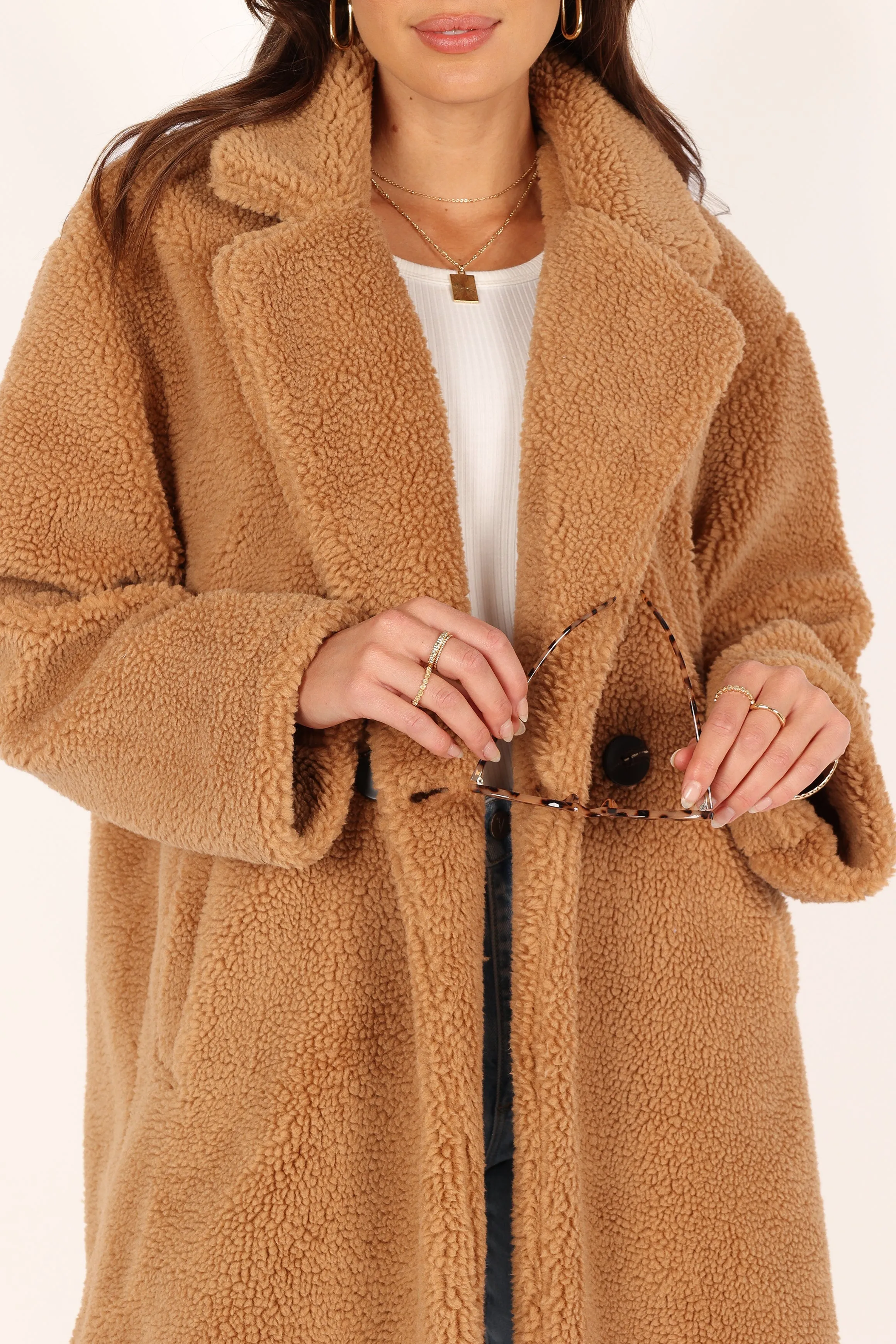 Beatrice Faux Fur Coat - Camel