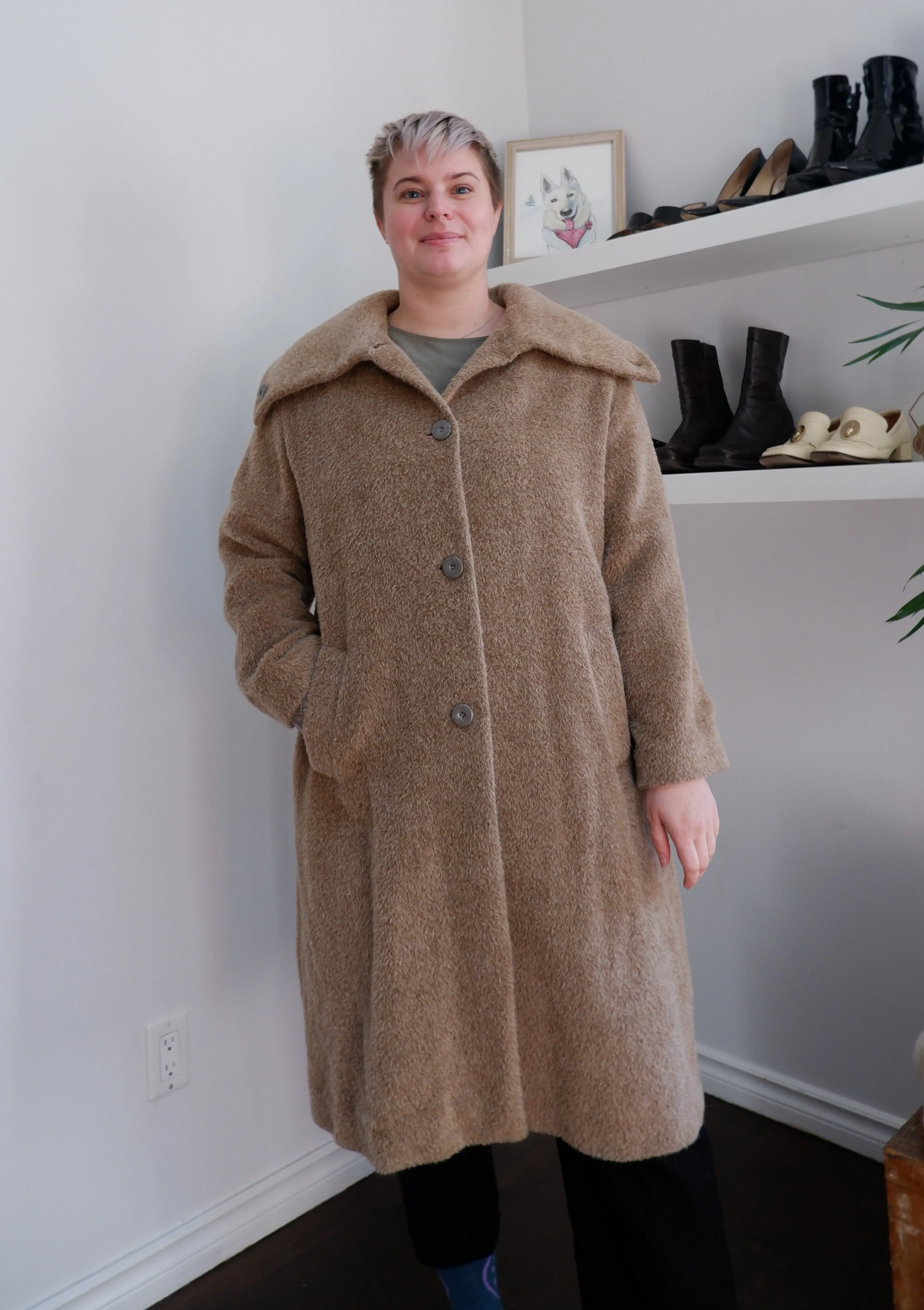 Betta Vitti Italian Wool Teddy Coat - L/XL