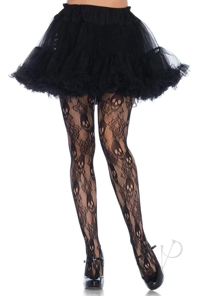 Black Rose Skull Tights 1x-2x Blk(disc)