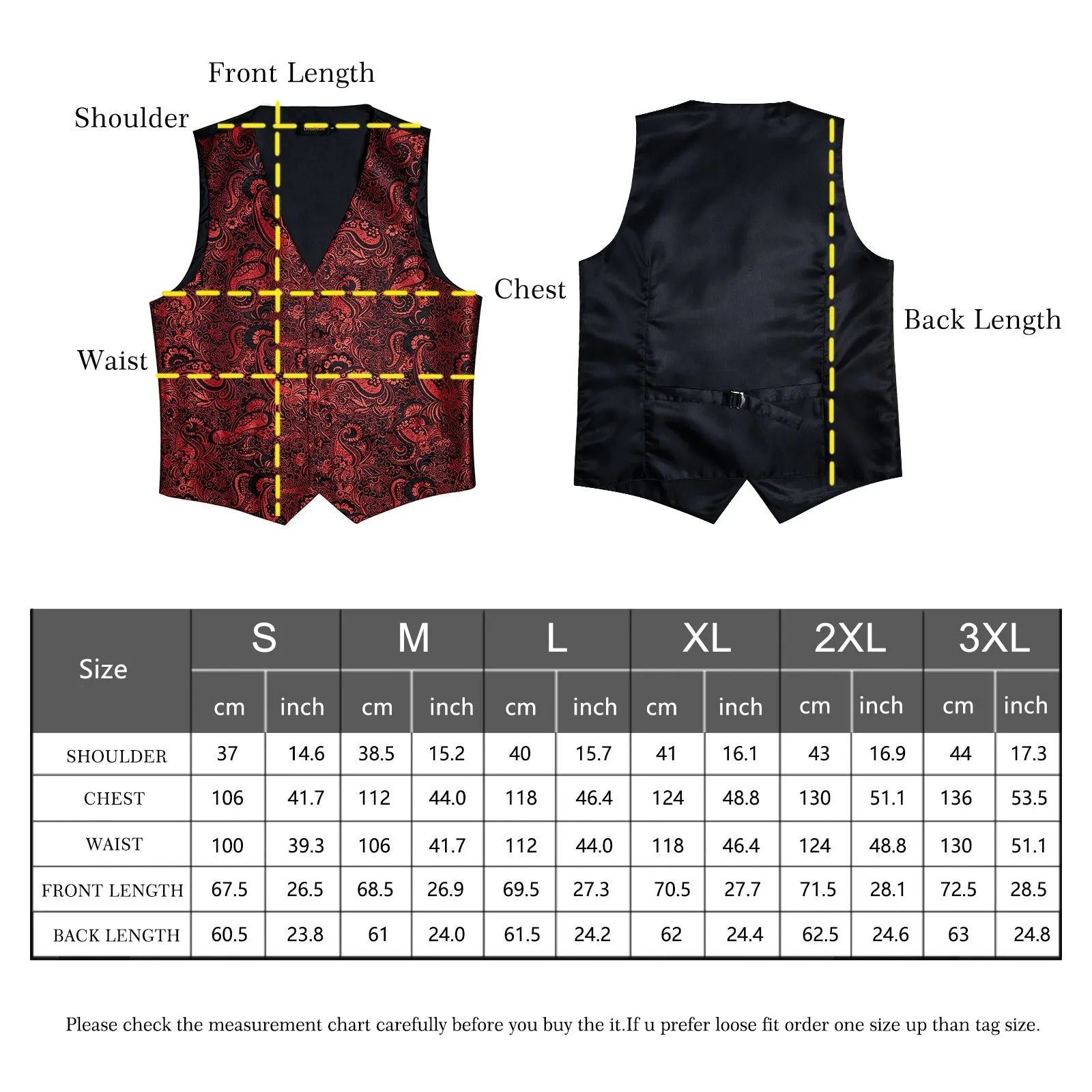 Black Solid Silk Men's Vest Single Vest