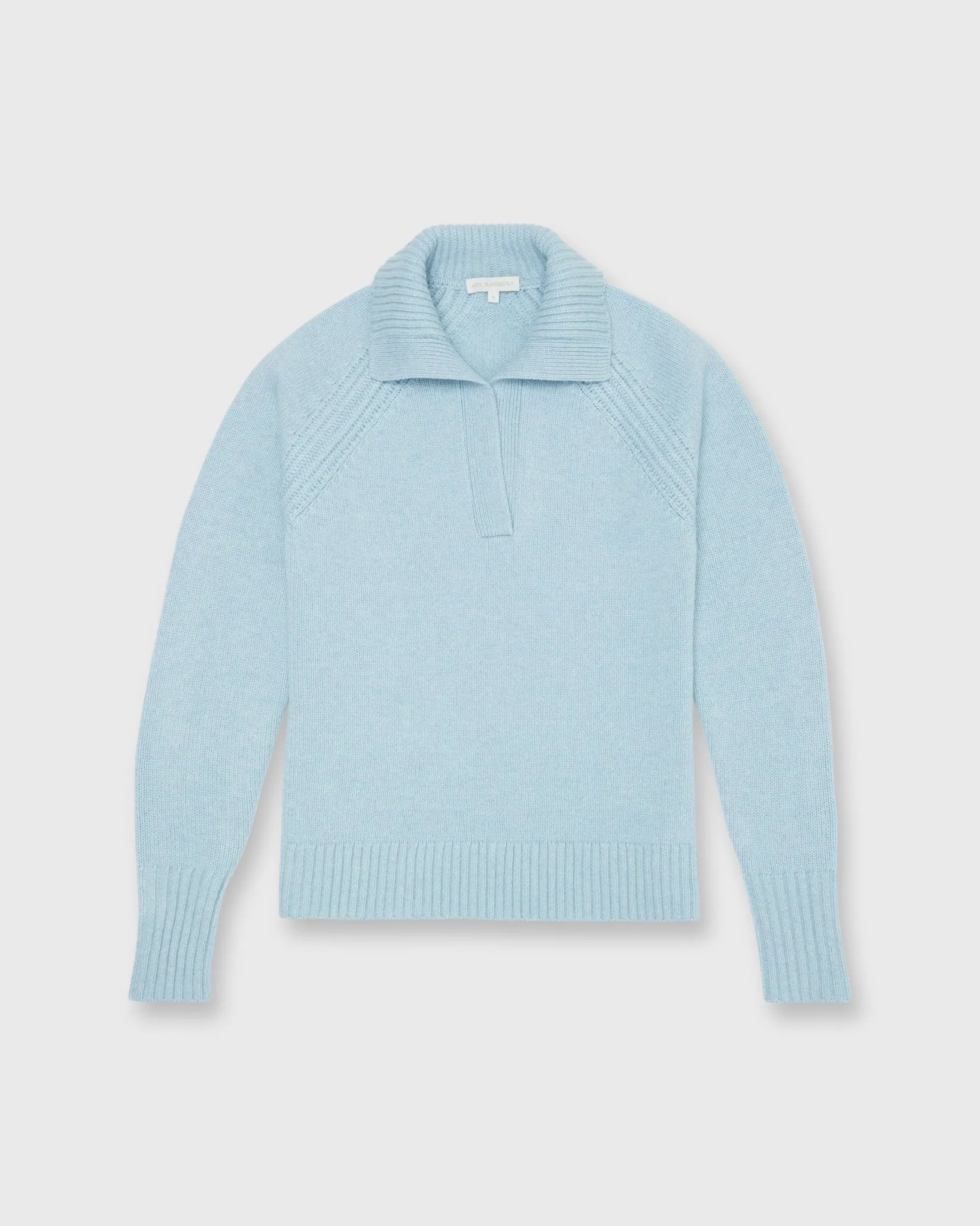 Blaire Johnny-Collar Jersey Sweater