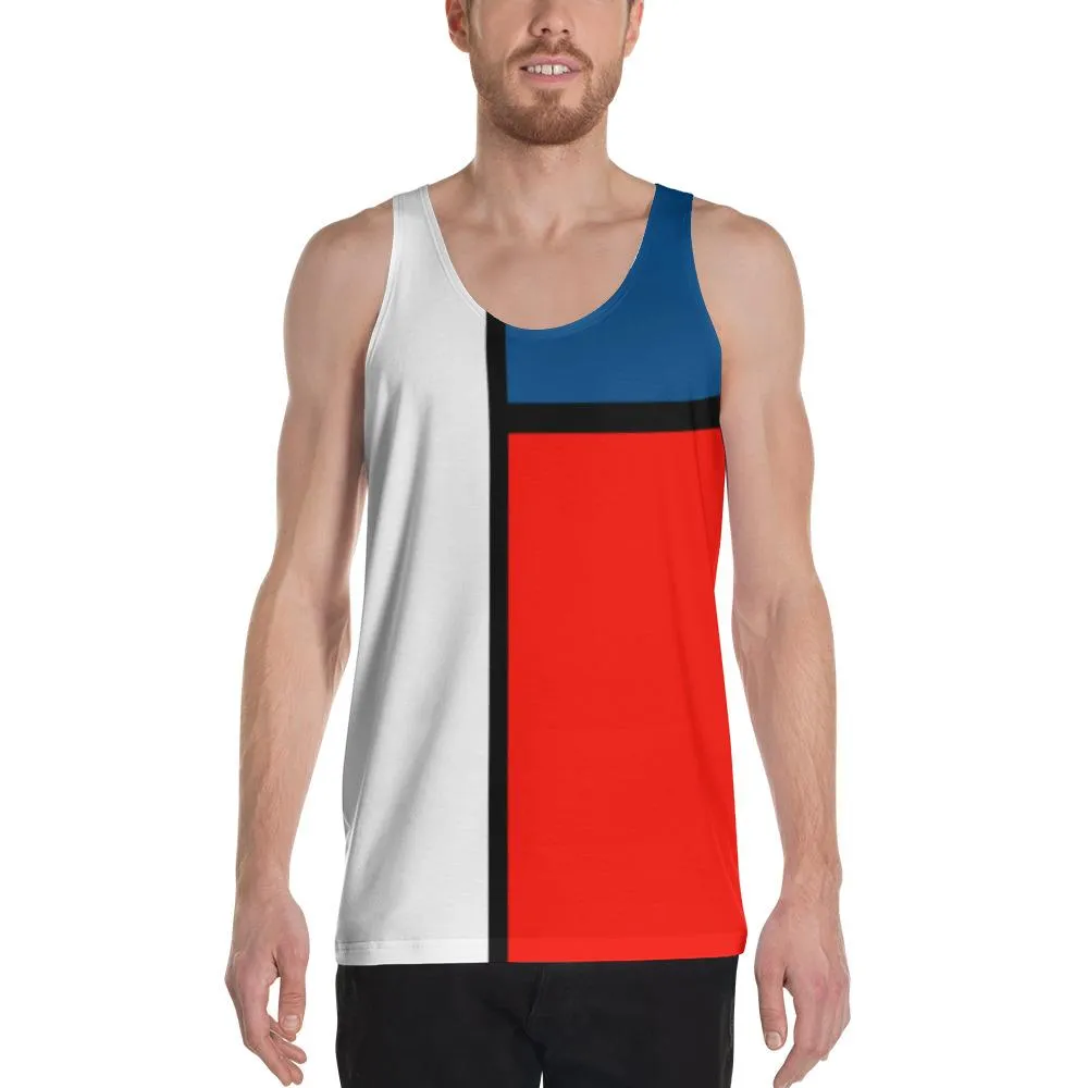 Block Colours Three Unisex Tank Top by Robert Bowen