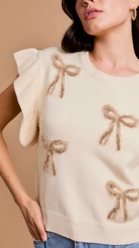 Bow Sweater - CREAM