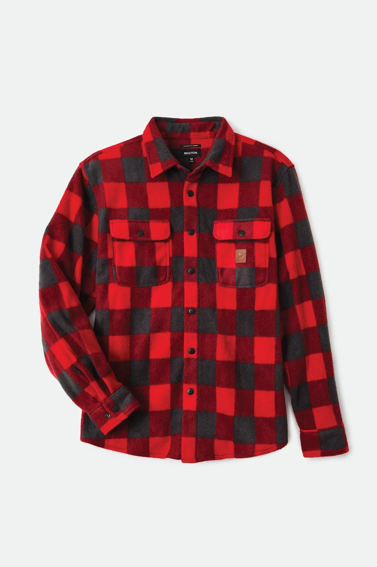 Bowery L/S Arctic Stretch Fleece - Red/Charcoal Grey Plaid