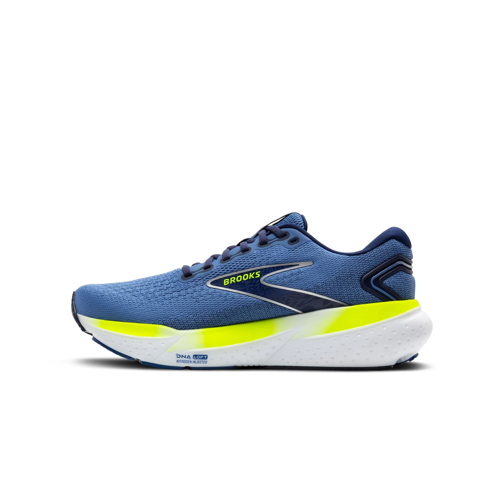 Brooks | Men's Glycerin 21 Running Shoes - Blue/Peacoat/Lemon