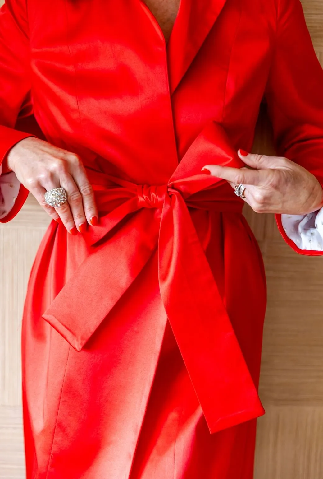 Buru   Pencil & Paper Co. Opera Coat - Red Satin