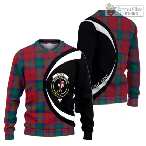 Byres (Byses) Tartan Ugly Sweater with Family Crest Circle Style