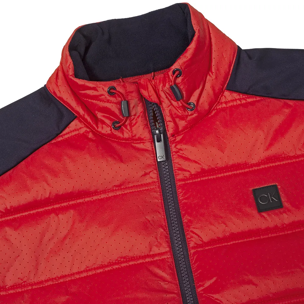 Calvin Klein Rangewood Full Zip Hybrid Jacket - Evening Blue/Red