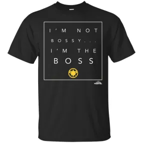 Captain Marvel Not Bossy I'm The Boss Men Cotton T-Shirt