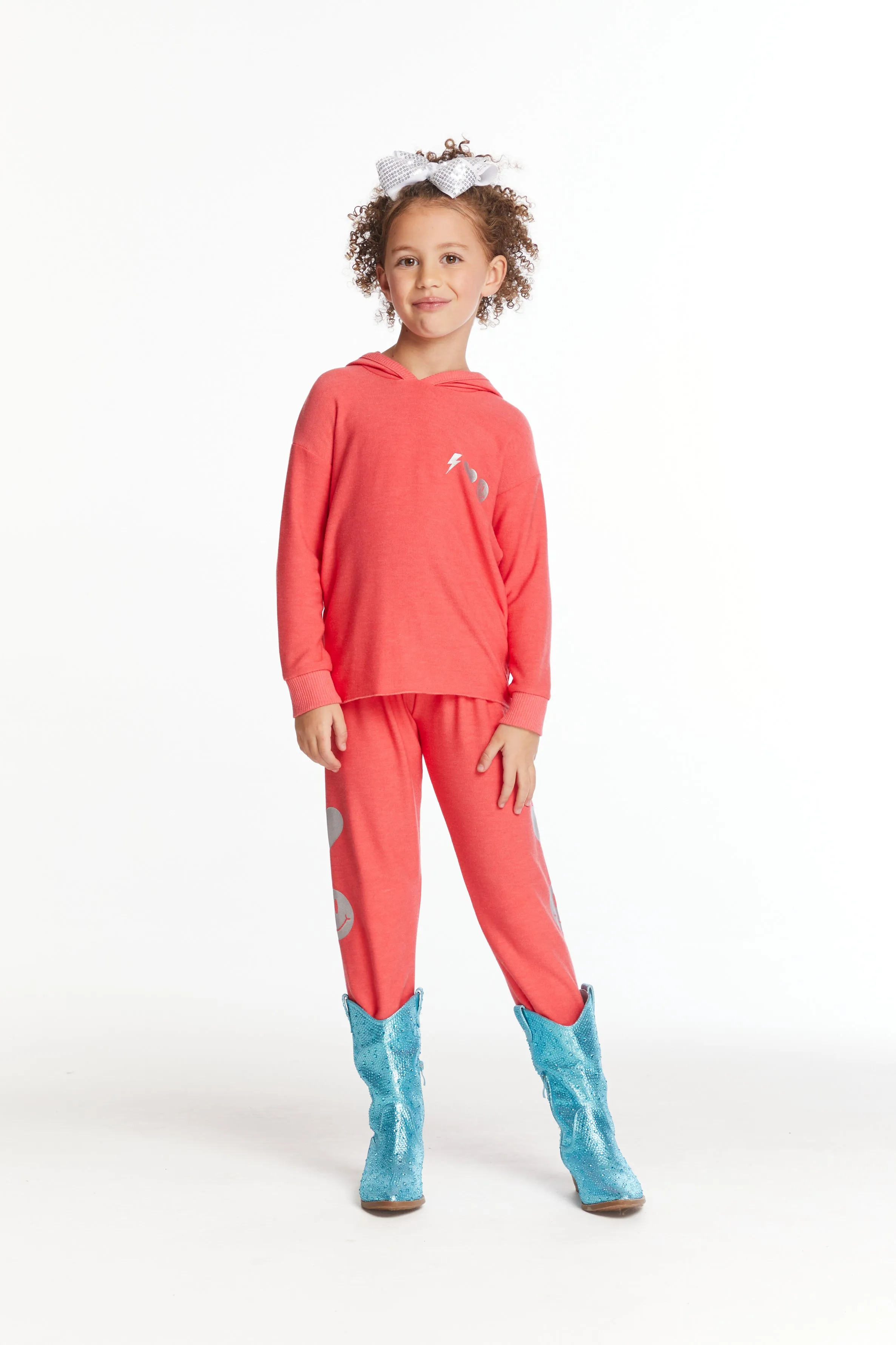 Chaser I Love Smiles Girls Cozy Knit Sweatpant