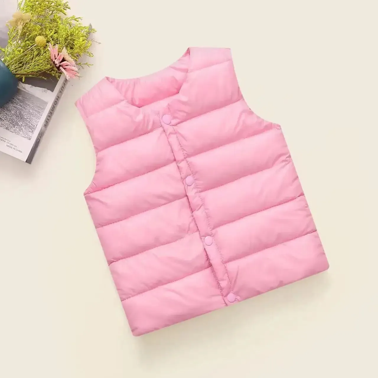 Children's Vest For Girls 2023 Autumn Winter Clothes Baby Vests  Warm Outerwear Boys Waistcoat Toddler  Jacket Kids Coats