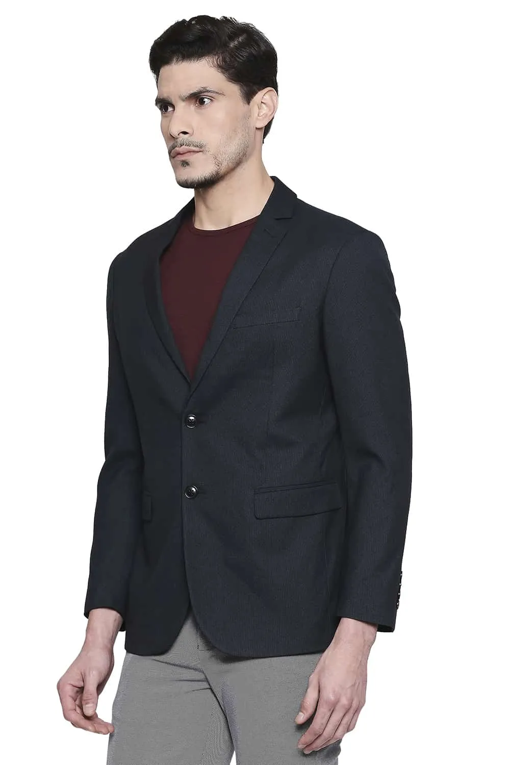 Comfort Fit 2 Button Stretch Blazer