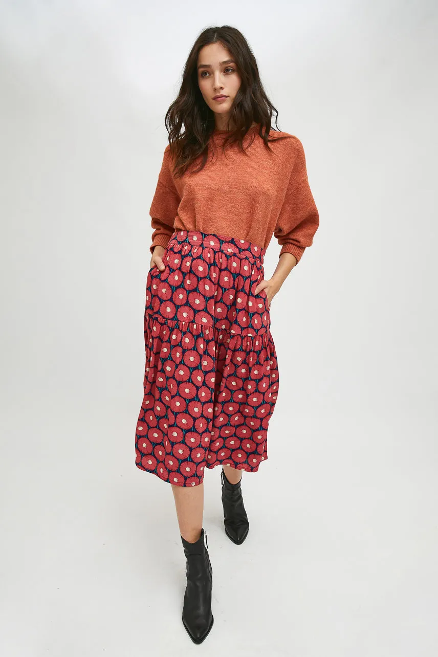 Compania Fantastica Floral Midi Skirt