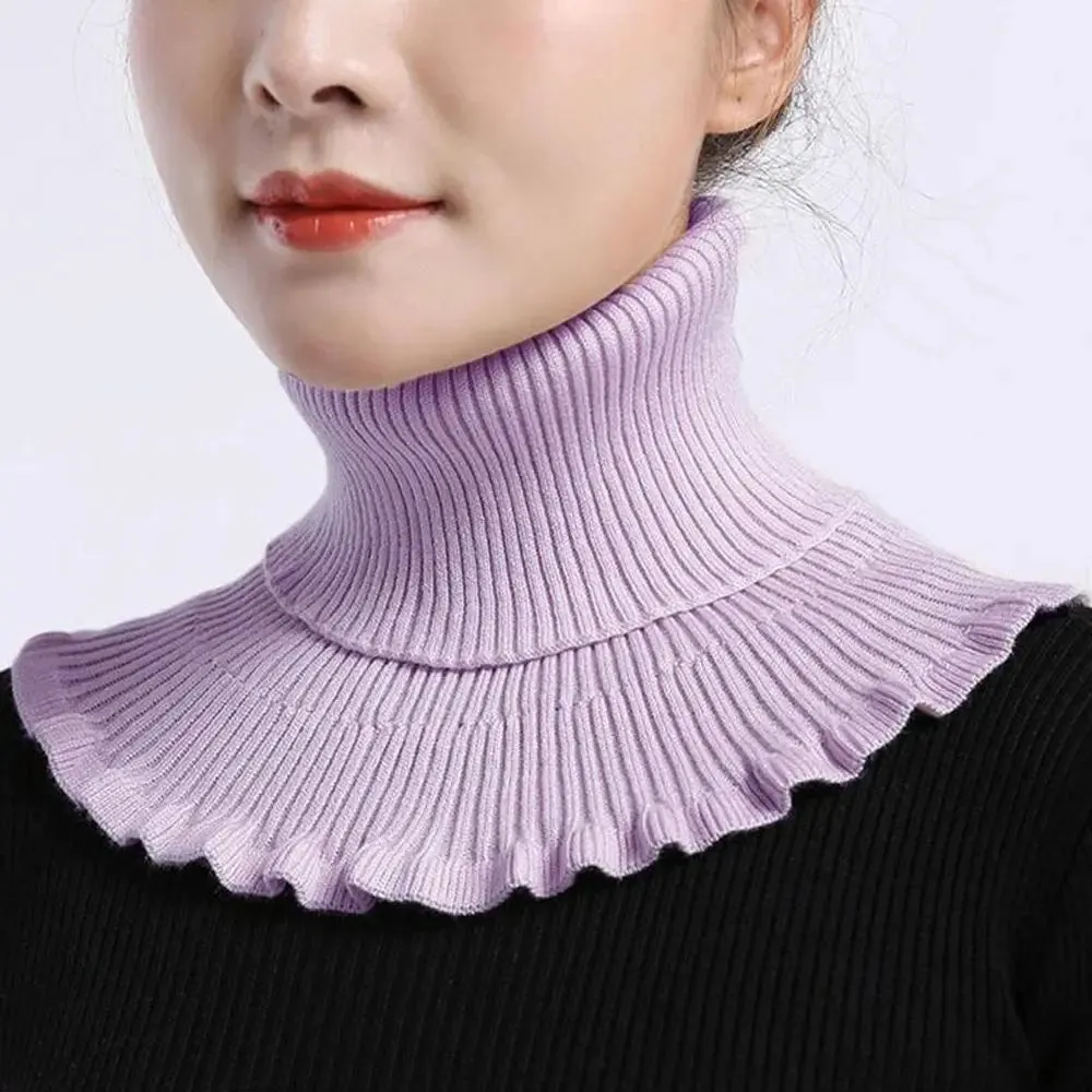 Cozy Knit Detachable Turtleneck Collar Scarf