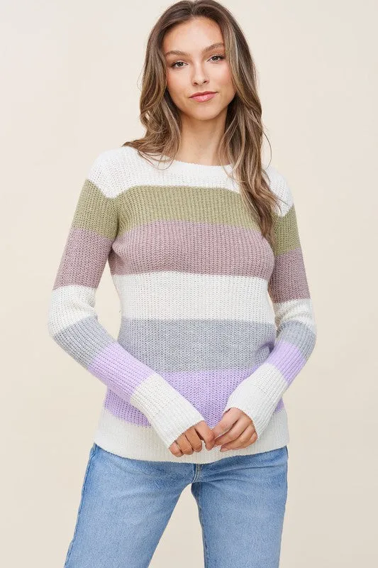 Crewneck Color Block Sweater