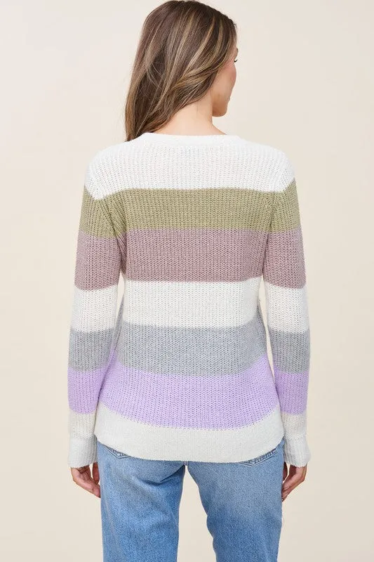 Crewneck Color Block Sweater