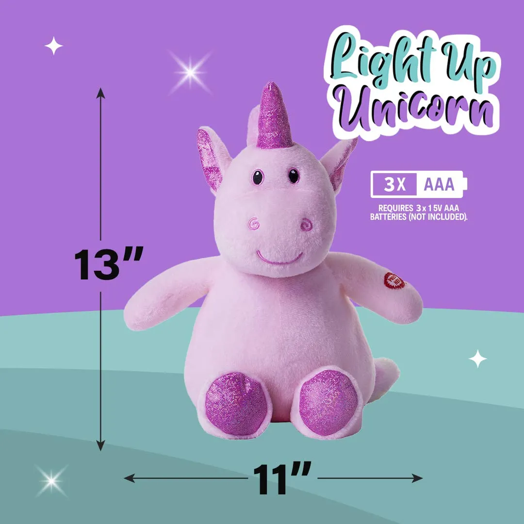 Dazmers Light up Soft Plush Caticorn Toy - LED Stuffed Animals with Colorful Night Lights