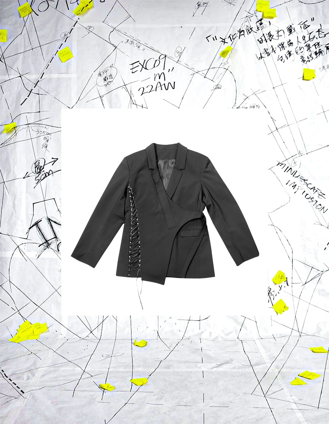 Deconstructed Corset-Like Blazer