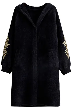 Della Black Faux Fur Coat