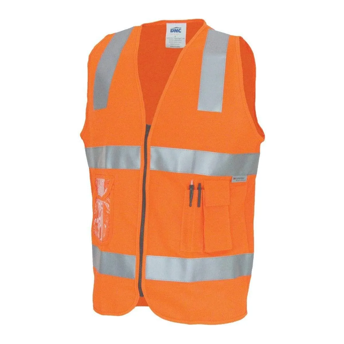 Dnc Workwear Day/night Side Panel Safety Vest - 3807