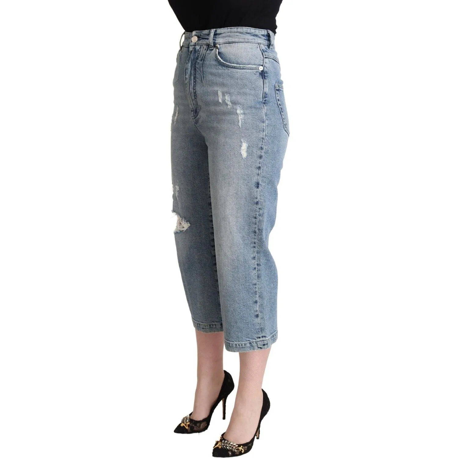 Dolce & Gabbana Chic Capri Cropped Denim Jeans