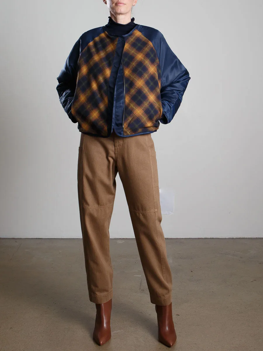 Dorsey Bomber in Japanese Plaid - Eclipse