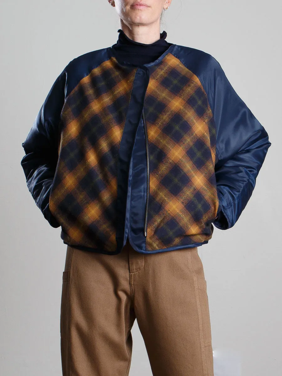 Dorsey Bomber in Japanese Plaid - Eclipse