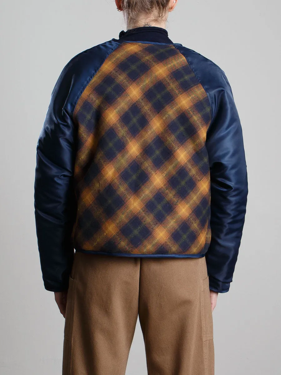 Dorsey Bomber in Japanese Plaid - Eclipse