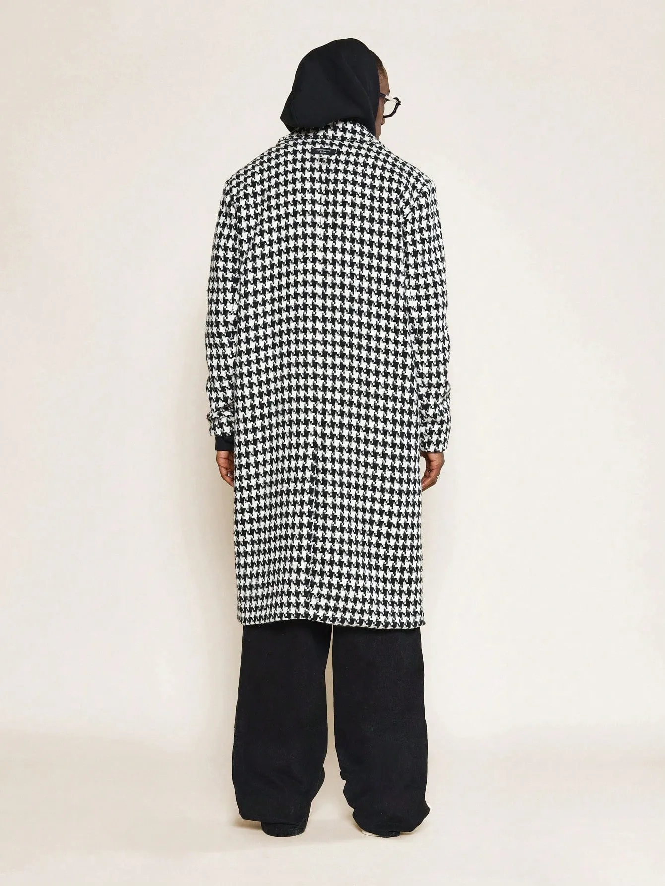 Double-Breasted Check Overcoat