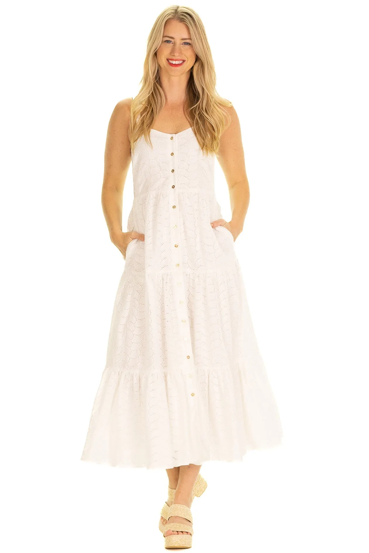 Duffield Lane Duxbury Dress - White Eyelet