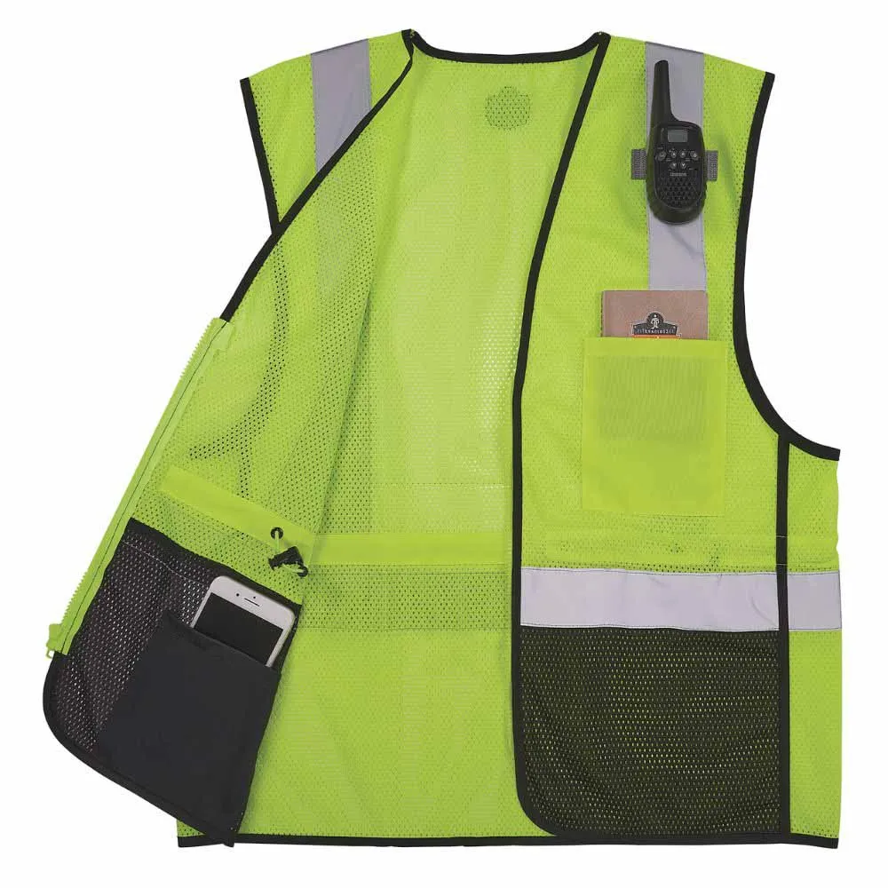 Ergodyne 23019 8210ZBK 4XL/5XL Lime Hi Vis Safety Vest