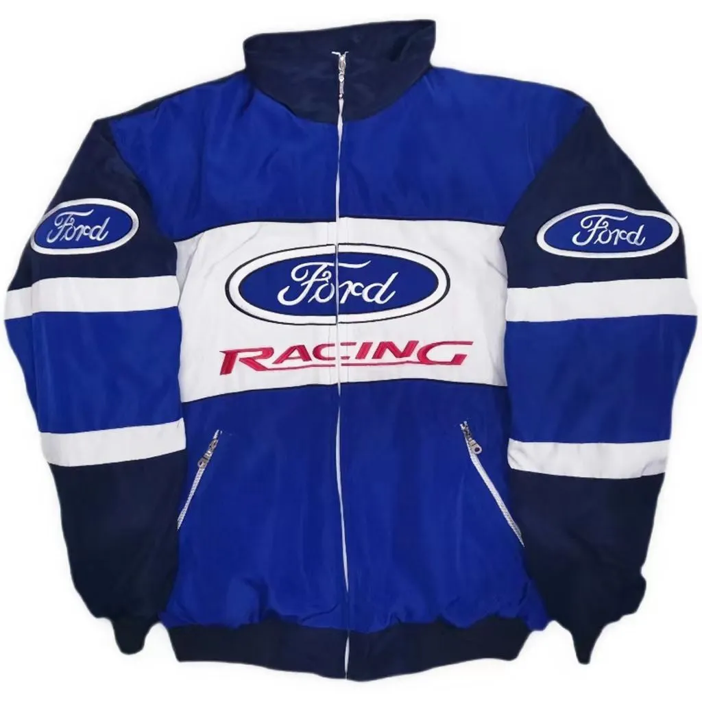 F1 Racing Jacket Ford Racing Team Leisure Jacket Winter Casual Fashion Locomotive Coat Clothes Jackets Embroidery Craft