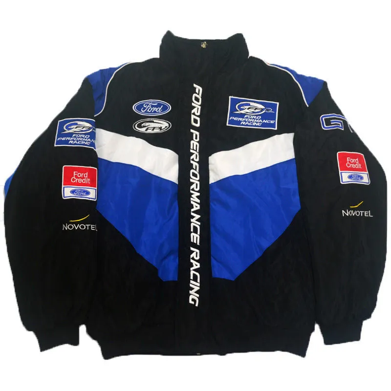 F1 Racing Jacket Ford Racing Team Leisure Jacket Winter Casual Fashion Locomotive Coat Clothes Jackets Embroidery Craft